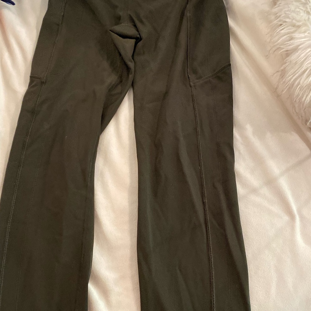 Lulu size 6 leggings dark army green